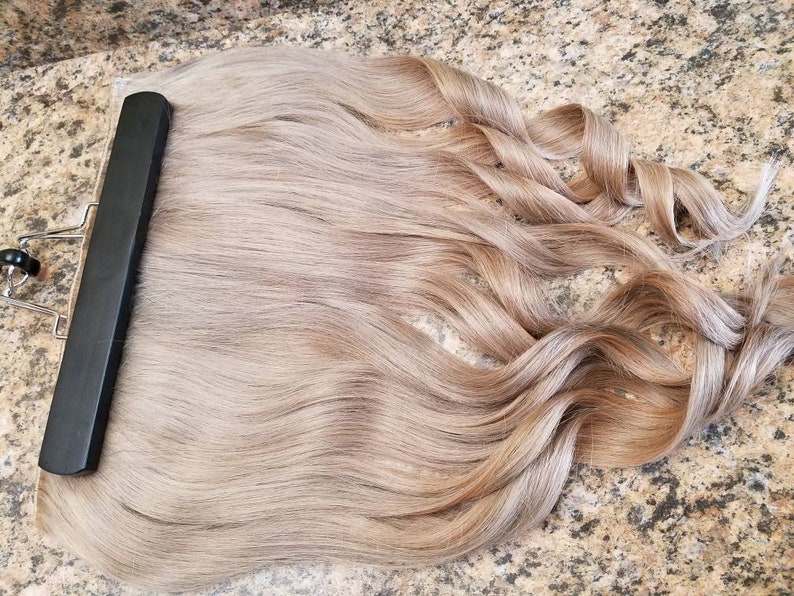 HALO Invisible Wire Human Hair Extensions. Ash Blonde. 120g Etsy