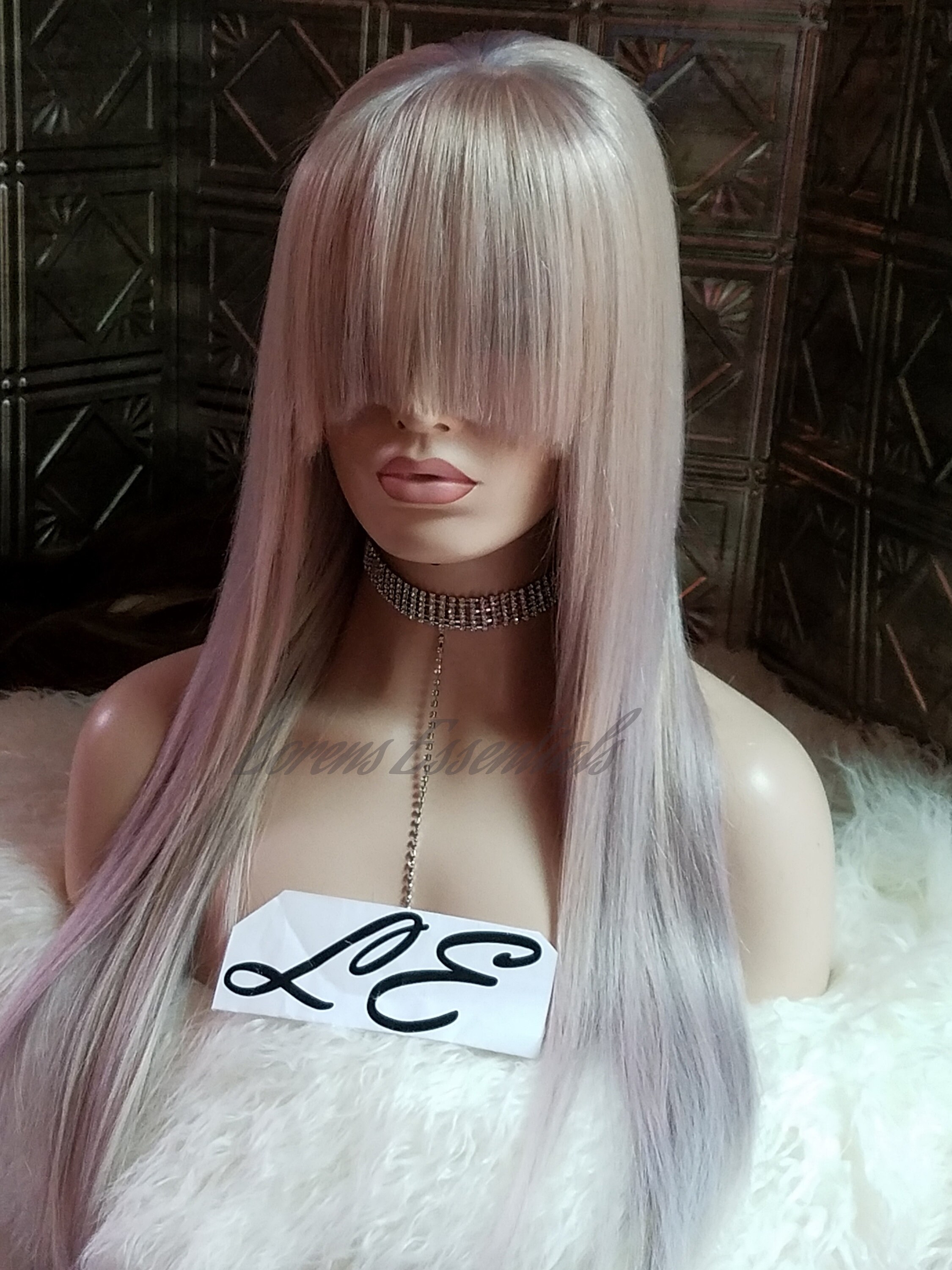 Platinum Blonde European Human Hair Wigs With Bangs. Lacefront - Etsy  Finland