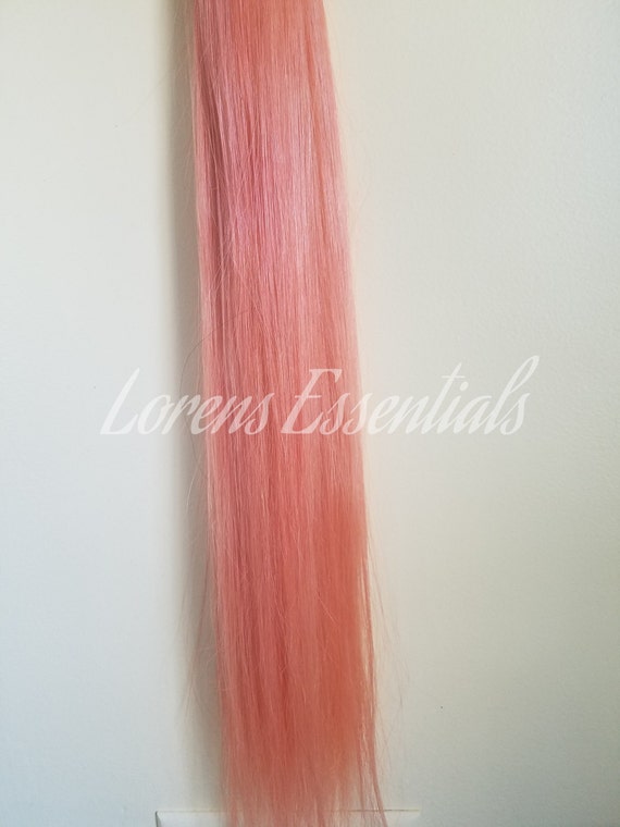 pink human hair extensions