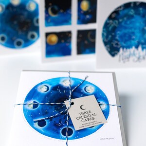 3 Card Pack // Celestial Trio // 6x6 - Etsy
