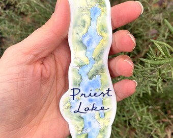Priest Lake Idaho Vinyl Sticker