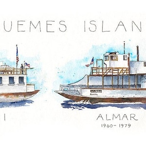 Guemes Island Ferries 24x8&quot; Archival Art Print