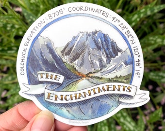 Pegatina de vinilo Enchantments para ordenador, coche, portátil, botella de agua