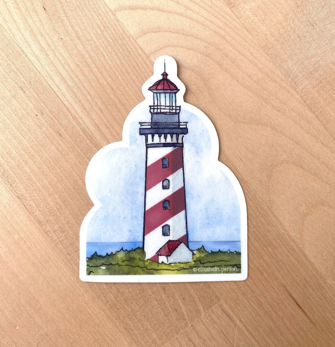 Red Lighthouse Vinyl Sticker for Computer Car Laptop Water Bottle - Etsy