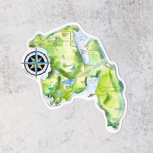 Autocollant en vinyle Fidalgo Island - Anacortes Washington