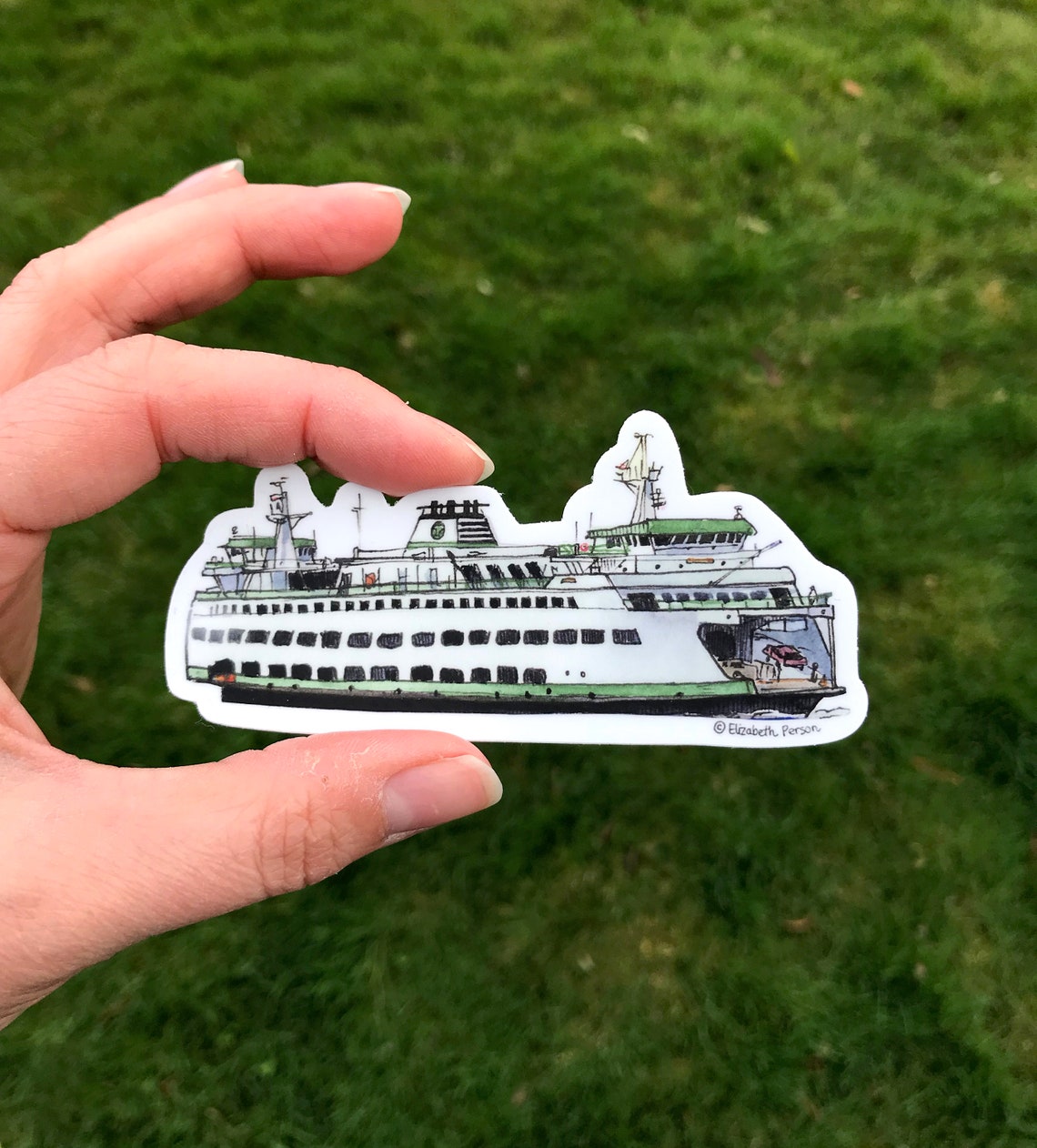 Ferry Sticker Washington State Ferries Ferry Boat Seattle