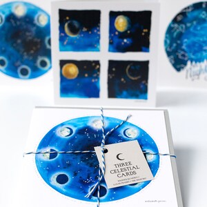 3 Card Pack // Celestial Trio // 6x6 - Etsy