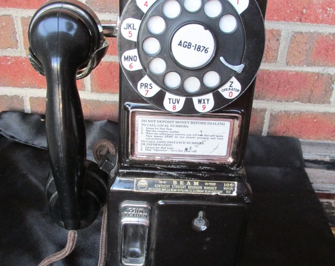 1980s Jim Beam Payphone Decanter 'fifth in Historic Etsy
