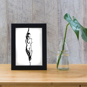 Figure No. 1 | Abstract Women Art Print | Black & White Line Art of Female Figure | Minimalist Wall Art image 9