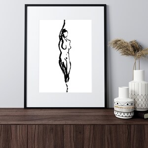 Figure No. 1 | Abstract Women Art Print | Black & White Line Art of Female Figure | Minimalist Wall Art image 8