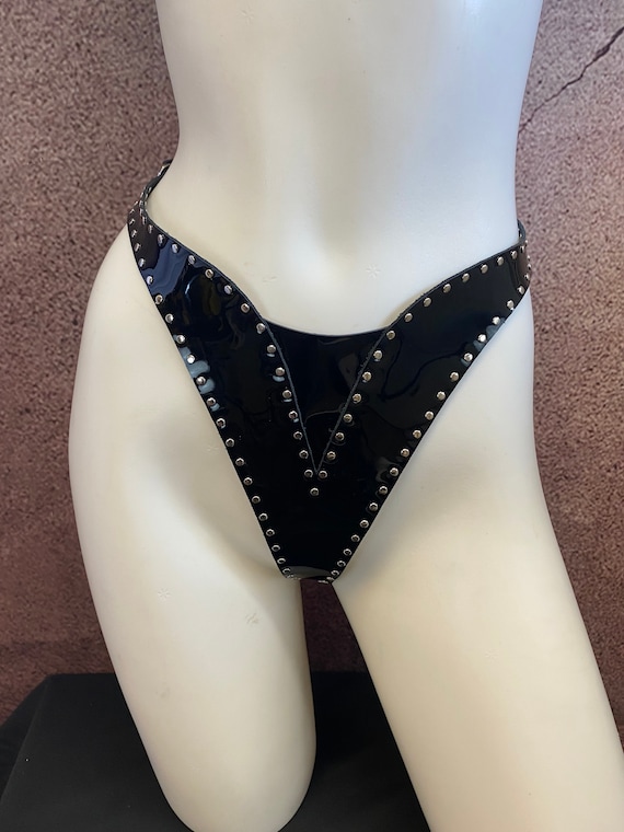 The Forsaken Thong, Handmade Leather Studded Underwear, Adjustable Leather  Underwear With Buckle Closures, Custom Lingerie 