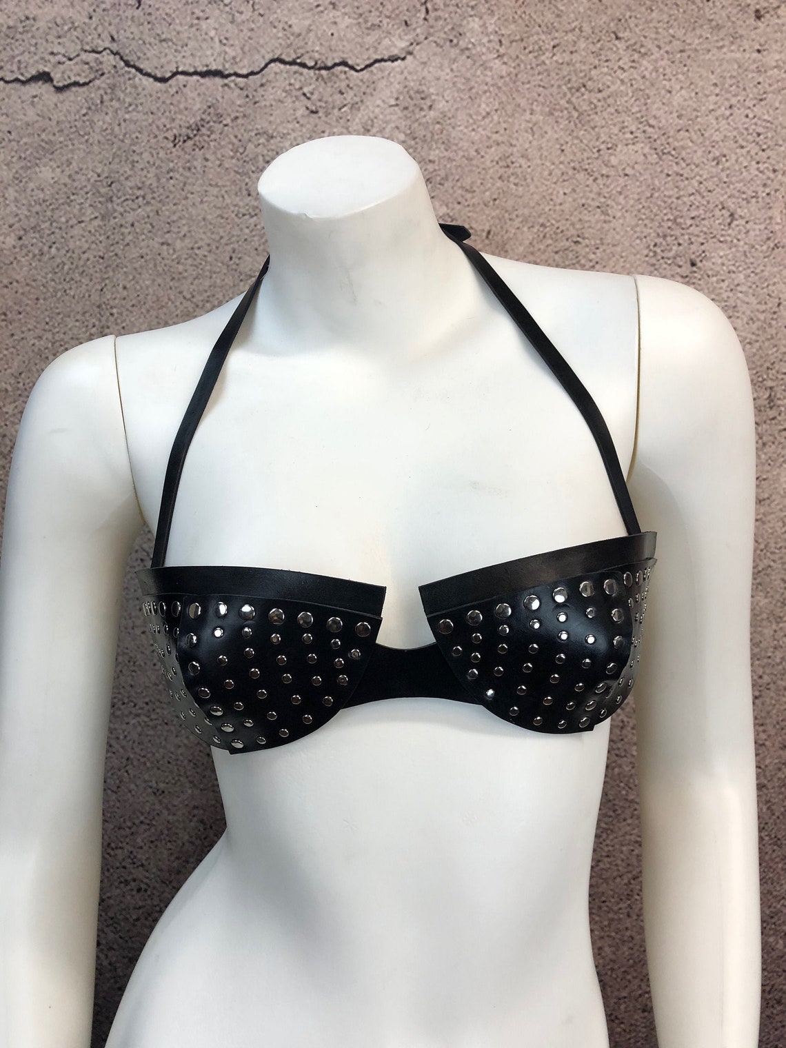 The Outlaw Bra Studded Leather Bra Etsy