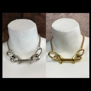 The Stretcher Chain Choker, Custom Chain Choker, Chain Necklace with Double Snap-Hook Closure