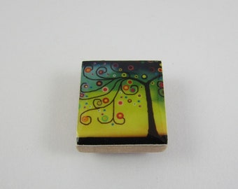 Whimsical Tree Needle Minder Needleminder Needle Nanny For Cross Stitch / Needlework Tool / Gift for Stitcher / Designs by Lisa Minder