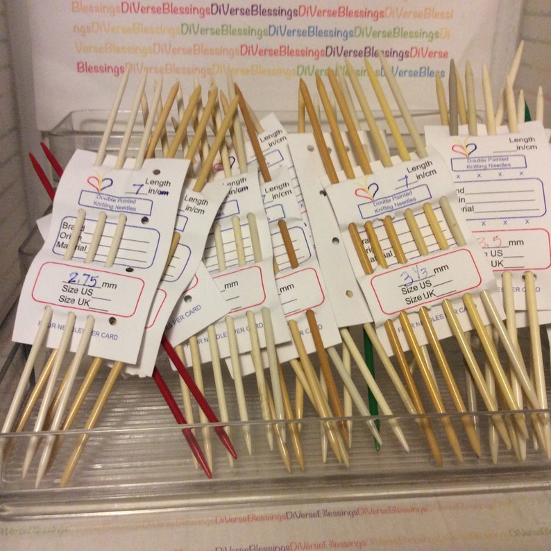 Double Pointed 7 Inch DPN Plastic Knitting Needles Various Etsy