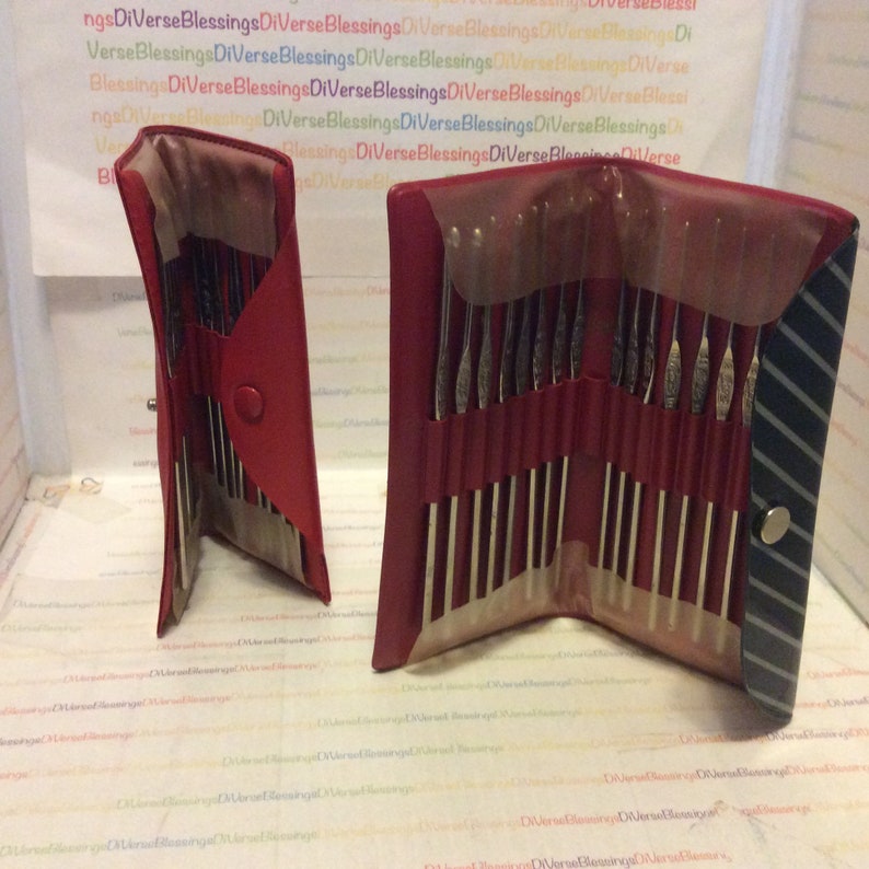 BOYE Steel Crochet hook USA Full Set Vinyl Case Thread Etsy