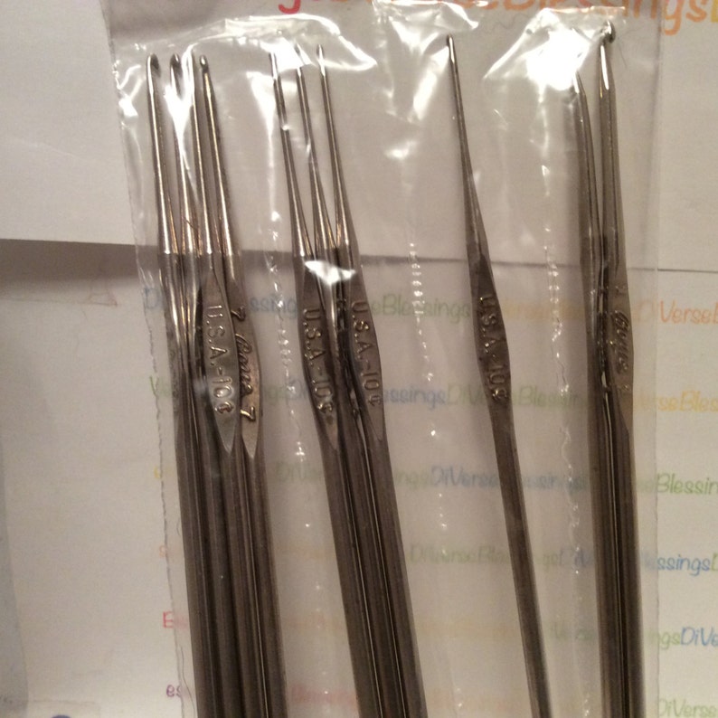 Boye 10 Cent Mark Steel Crochet Hook Made in USA Small Etsy