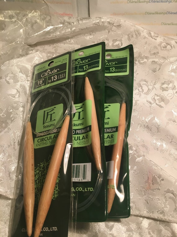 Clover Bamboo Takumi Circular Knitting Needles, 16