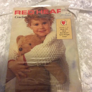 Red Heart, Coats and Clark, Knit, Crochet, Craft, Pattern, Magazine, Booklet, Collectible, Vintage 370 Toddlers