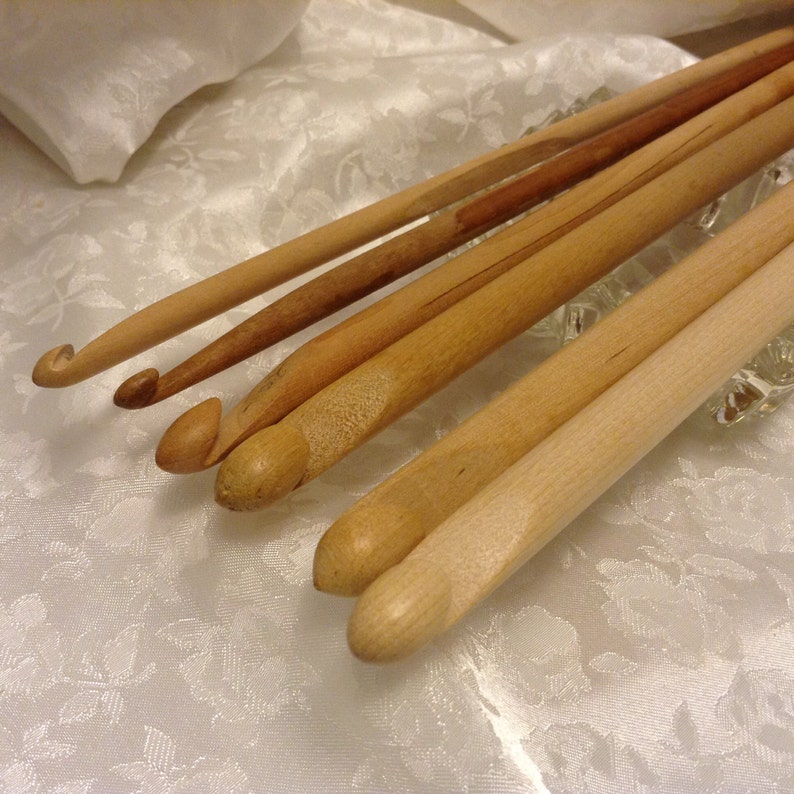 Susan BATES 10 Inch Wood Crochet Hook Afghan Tunisian Etsy