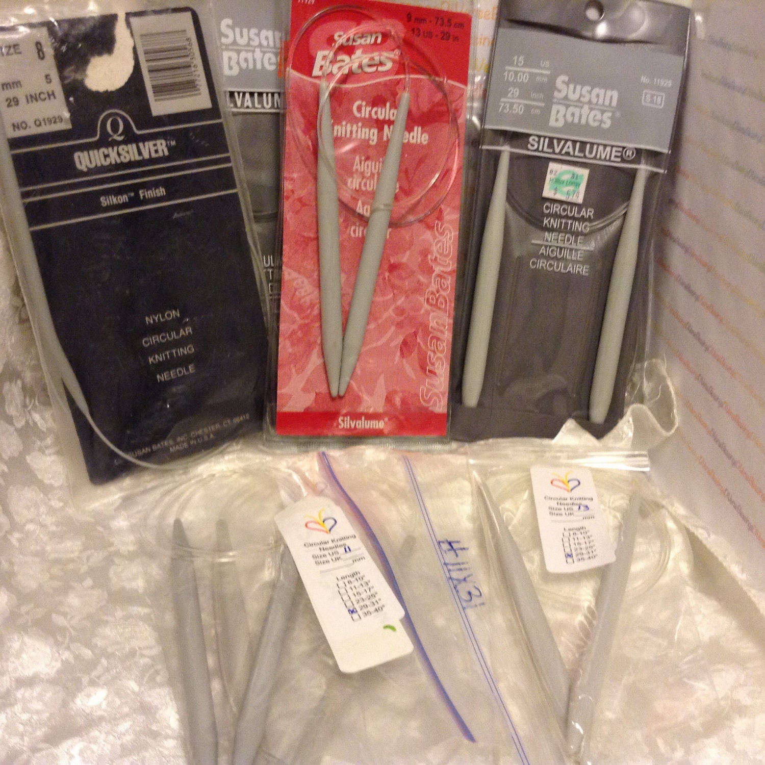 Susan Bates Quicksilver 36 Inch Circular Knitting Needles Etsy