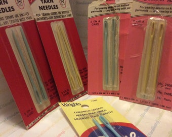 Yarn Needles, Tapestry Needles, Plastic Canvas, Plastic Blunt end, Bates, Boye, Made in USA, Imported, Some New Old Stock, Some Used