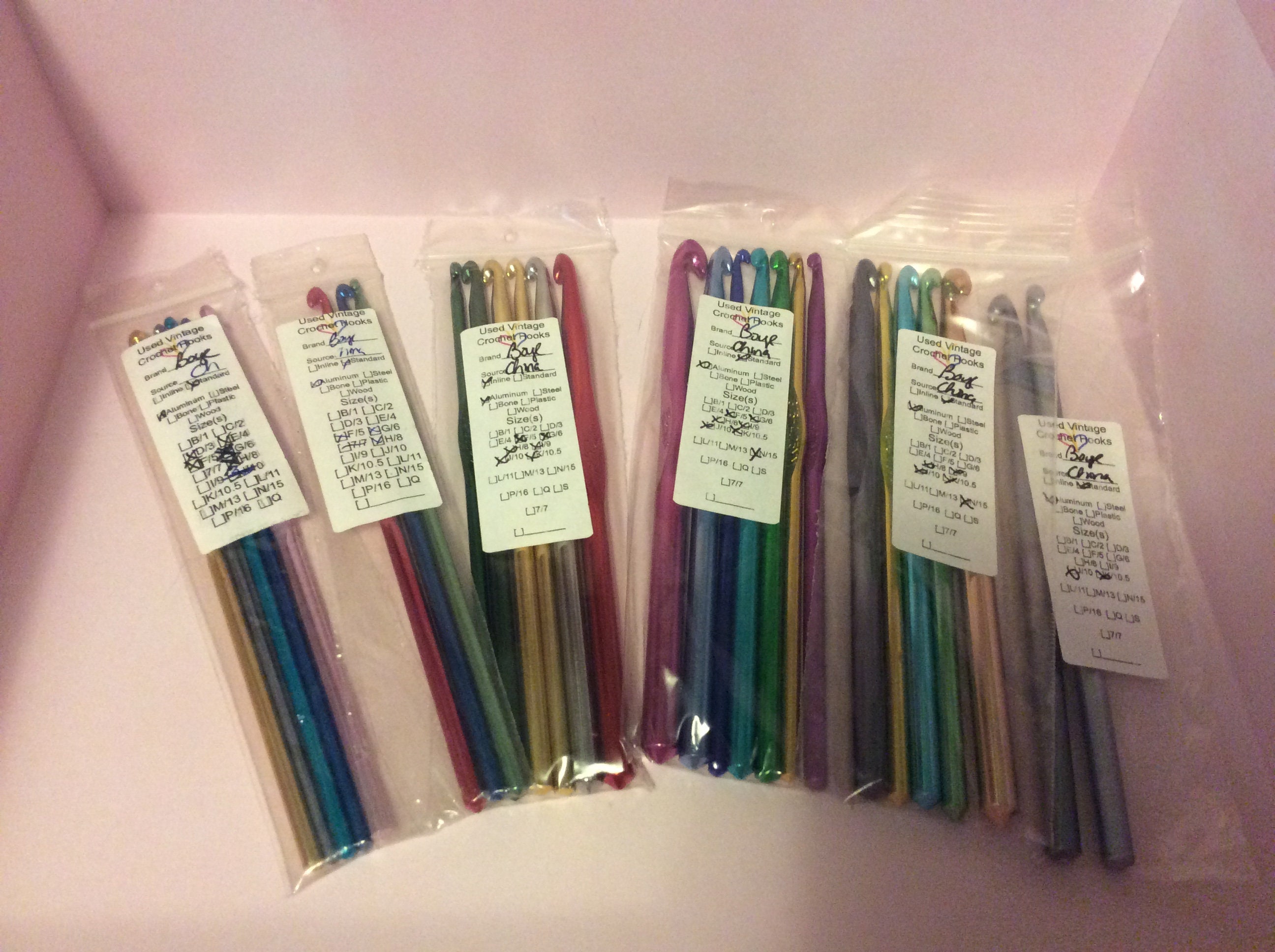 BOYE Crochet Hooks Aluminum Imported Made in China Size Etsy