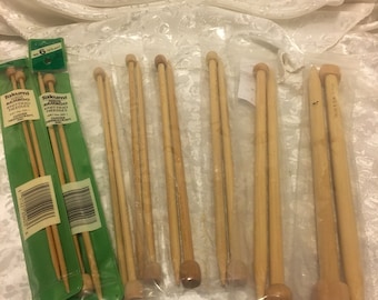 TAKUMI CLOVER, Single Point, Bamboo, Wood, 9 inch, Single Pairs, Knitting Needles, Made in Japan