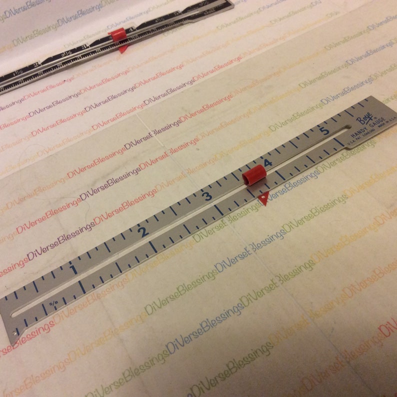 Sewing Gauge knitting Gauge 6 Inch Ruler Aluminum or Etsy