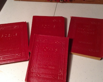 B, Little Leather Library,  Robert Browning, Robert Burns, Richard Burton, Green Cover, Red Cover