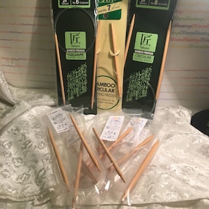 CLOVER, Takumi, Circular, 24 Inch, Knitting Needles, Bamboo Points, Nylon Cables, Various Sizes, Repackage, Made in Japan