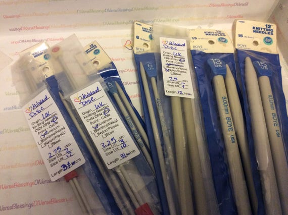 Boye Single Point Plastic Knitting Needles