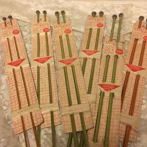 EZY Knit, Enkelspets, 14 tum, Aluminium, Tillverkad i USA, Stickor, Vintage, De flesta storlekar, Långa vassa spetsar