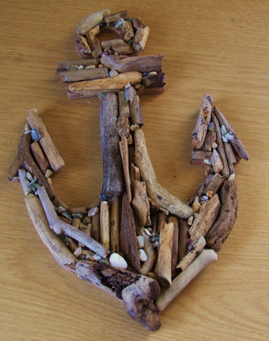 Driftwood Anchor Wallhanging Decoration Ideal for Marine Etsy