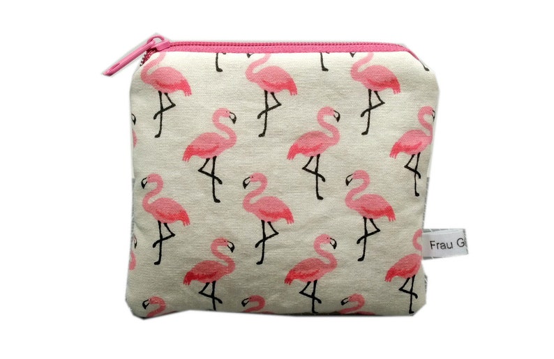 Pencil case flamingo flamingos case dots pink pink dot handmade