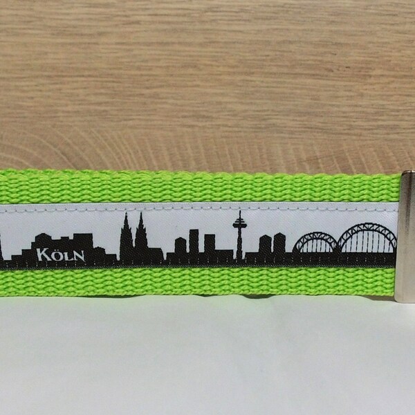 Schlüsselband Geschenk-Schlüsselanhänger Köln-Anhänger grün blau schwarz grau gelb rot Skyline-Mitbringsel-Hausschlüssel Souvenir