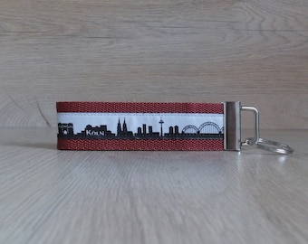 Lanière cadeau porte-clés Cologne pendentif menthe turquoise rose vert vin rouge noir skyline maison clé souvenir