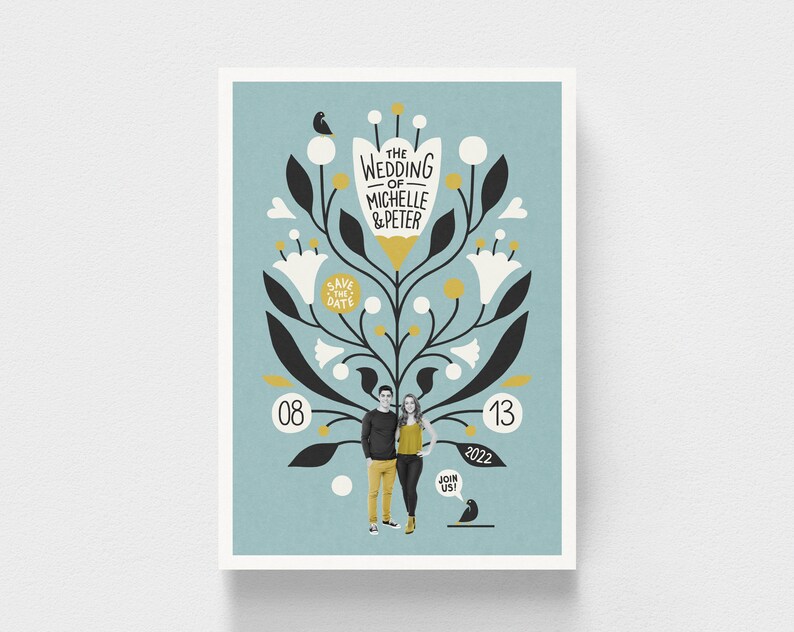 Fun Save the Date, Printable Save the Date, Illustrated Save the Date, Hand Drawn Save the Date, Save the Date Download image 2