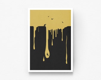 Paint Drip, Conceptual WallArt, Conceptual ArtPrint, Minimalist Wall Art, Printable Art, Printable Wall Art, Digital Print, Downloadable Art