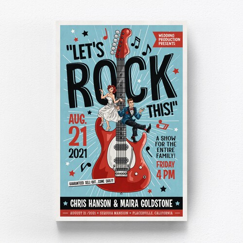 Custom Concert Ticket Poster Etsy