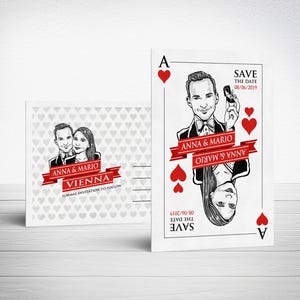 Reserva la fecha de Las Vegas, Reserva la fecha con naipes, Reserva la fecha imprimible, Reserva la fecha divertida, Reserva la fecha dibujada a mano