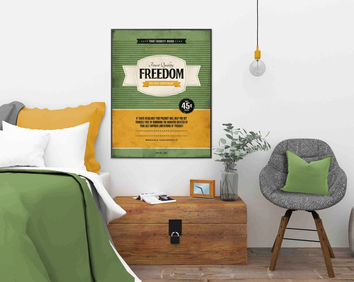 FREE SHIPPING / Freedom Wall Art Freedom Poster Etsy