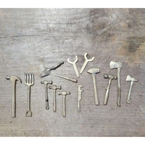 Old Miniature Metal Tools Hammers Wrenches Axes & More Cracker Jack Monopoly Arcade
