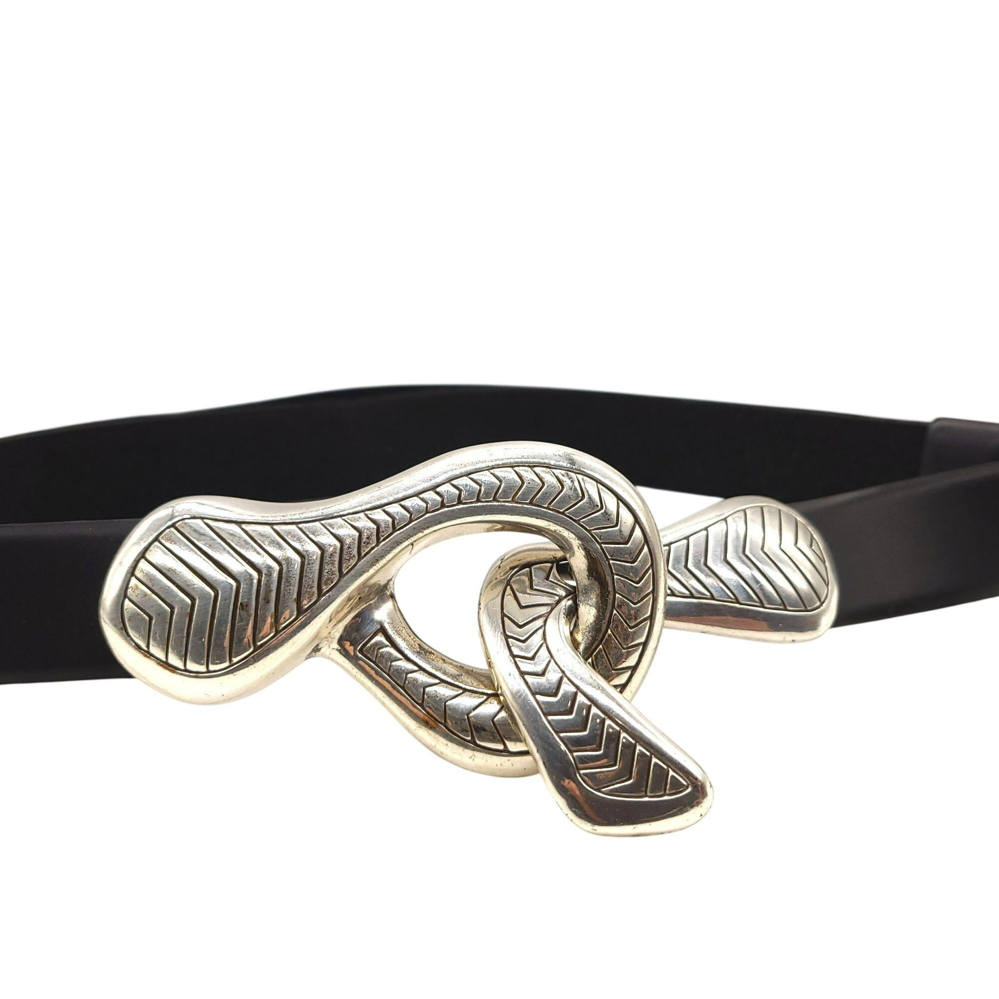 Chico’s Tan Snakeprint Embellished Leather Belt sz S/M Chico main image 2