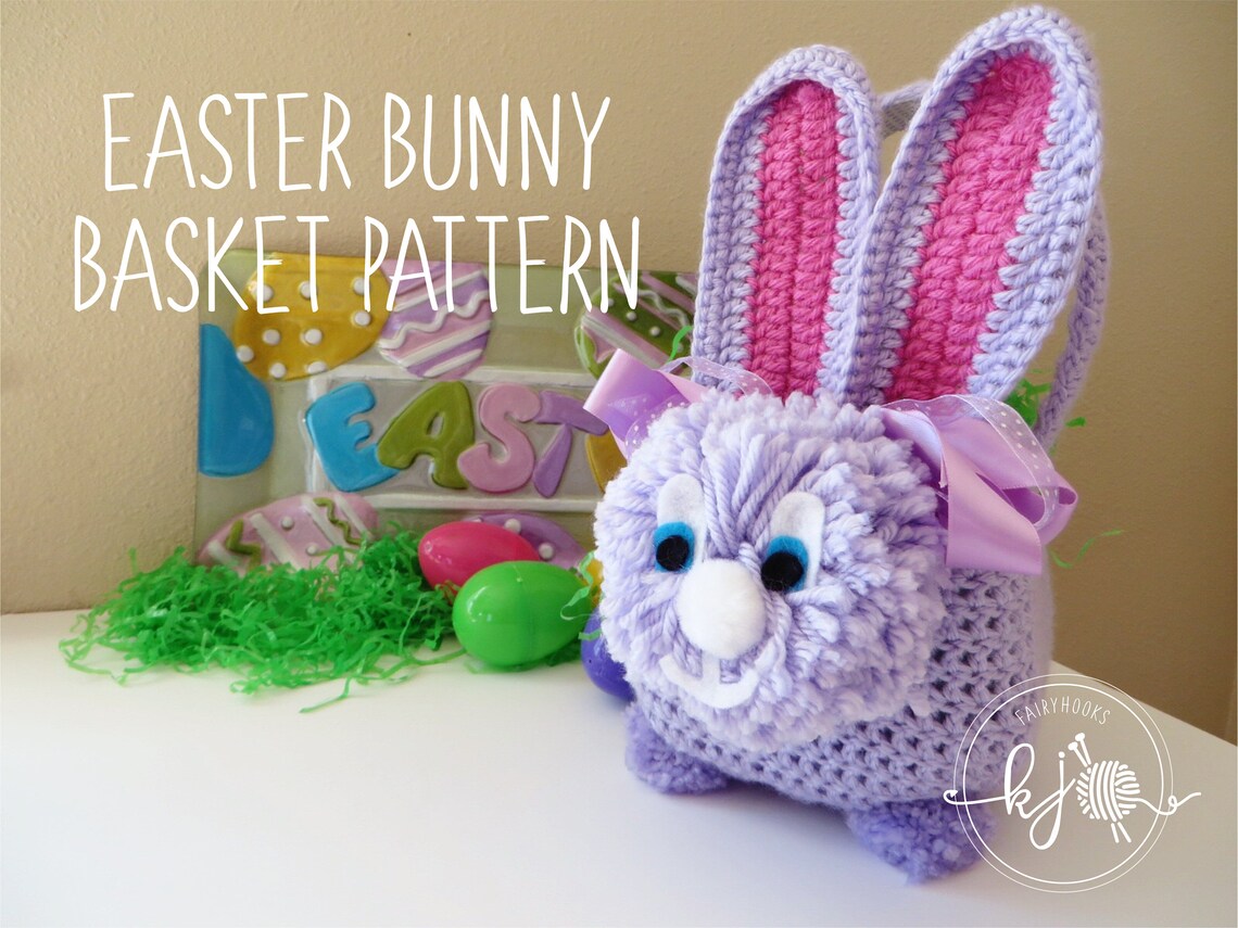 Easter Bunny Basket Crochet Pattern Etsy