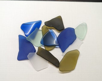 15 Large Sea Glass, Real Tumbled Beach Glass, Bulk Seaglass, Seaglass art pieces