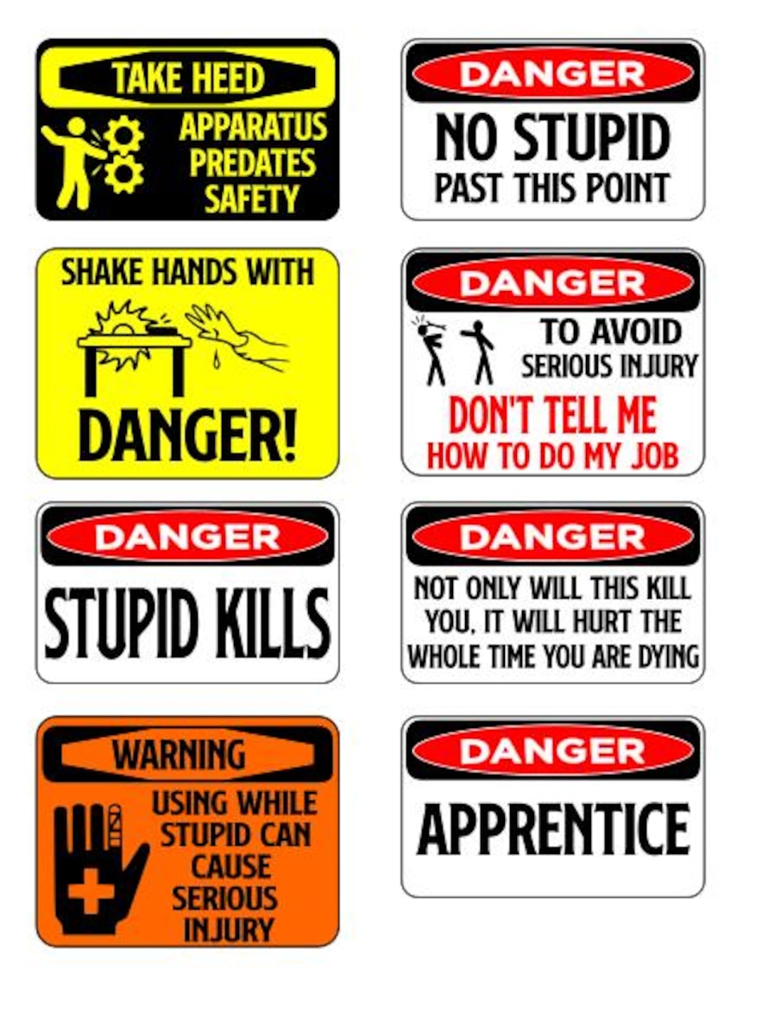 75 PCS Funny Warning Stickers - Waterproof Vinyl Decals For Laptop, Water Bottle, Tools