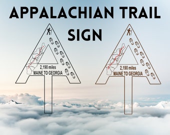 Appalachian Trail SVG, AT trail hiking SVG, Appalachian Trail map, Appalachian Trail sign