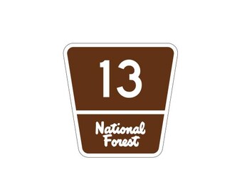 National Forest 13 SVG, Forest Route 13 sign
