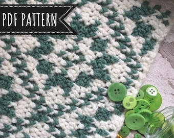 PATTERN Scandi Love Overlay Mosaic Crochet Pattern - CHART ONLY - pdf Download - Knitting / Cross Stitch